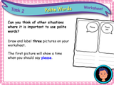 Polite words - KS1 - Year 1