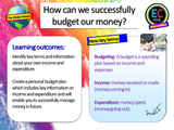 Budgeting our money - income and outgoings PSHE lesson