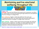 Emotional Wellbeing PSHE
