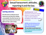 Sexual Harassment, the law, and reporting incidents PSHE lesson