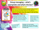 Group Chats, Group Messaging, Online Issues and Legality PSHE Lesson