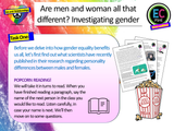 Gender Equality and the Gender Debate PSHE Lesson