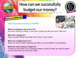 Budgeting our money - income and outgoings PSHE lesson