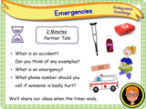 Accidents and Emergencies - Calling 999 -  KS1/Year 2