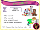 Wants and Needs - KS1/Year 2