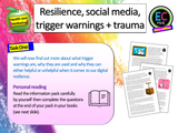 Social Media, Trauma, Trigger-warnings and digital resilience PSHE lesson