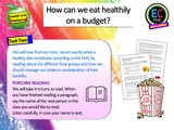 Healthy diet on a budget PSHE lesson