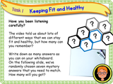 Fit and Healthy Bodies - KS1 - Year 1