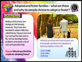 Families - Adoption and Fostering PSHE Lesson