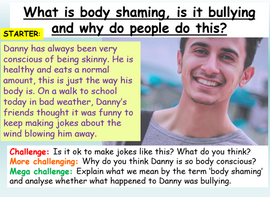 Body Shaming - Bullying PSHE