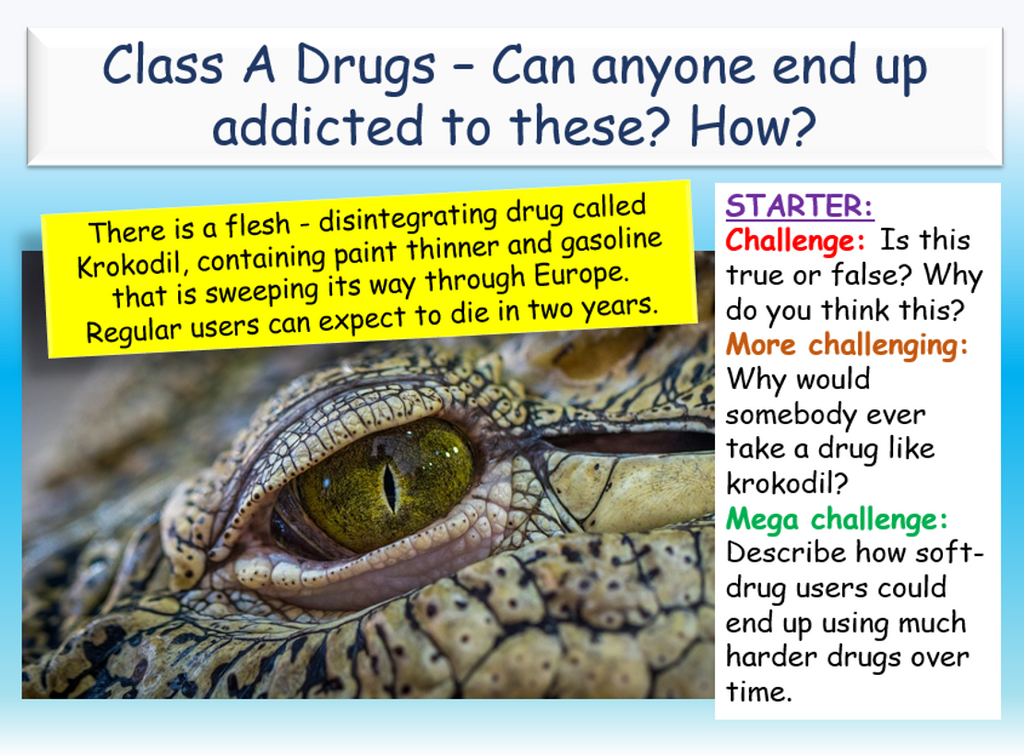 Class A Drugs Awareness and Addiction Lesson