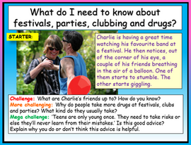 Drugs at festivals, clubs and parties