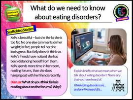 Eating Disorders - Anorexia, Bulimia, Obesity PSHE Lesson