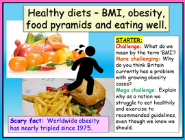 Healthy Eating, Obesity, BMI and Food Groups