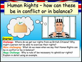 Human rights in conflict and in balance - Edexcel Citizenship