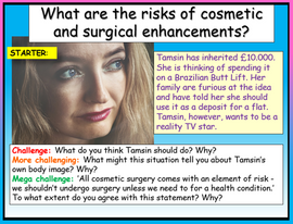 Cosmetic Surgery Risks Lesson