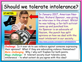 Tolerating Intolerance - (Free speech and hate speech lesson)