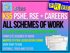 Complete KS5 PSHE, RSE and Careers Planning