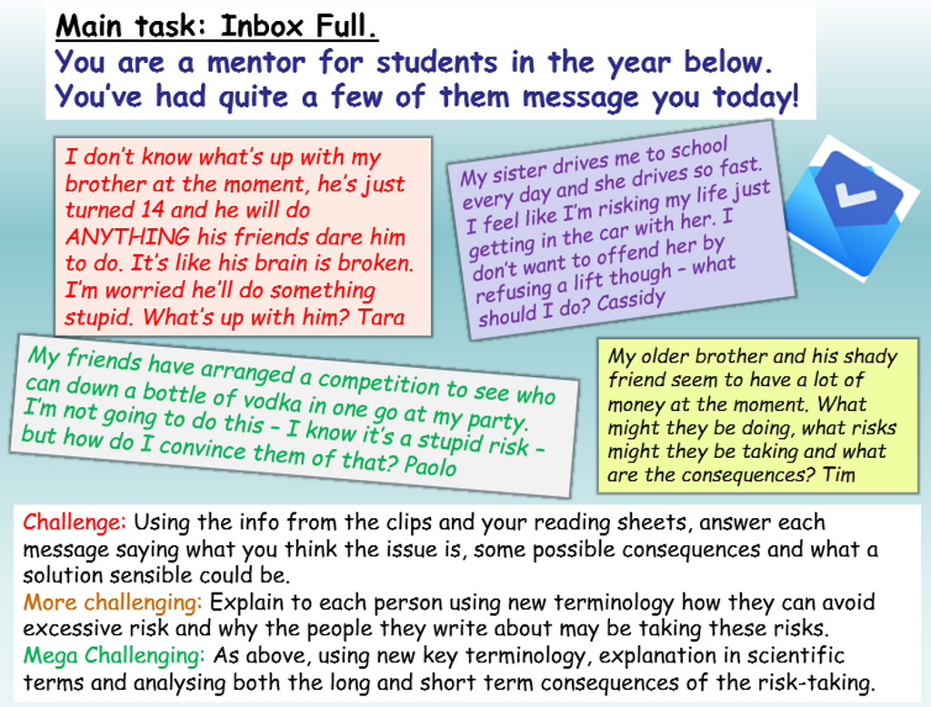 Risk Taking PSHE Lesson – EC Publishing
