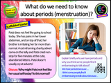 Periods, the menstrual cycle and hygiene products PSHE Lesson