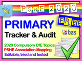 Primary PSHE 2020 Guidelines Tracker / Audit