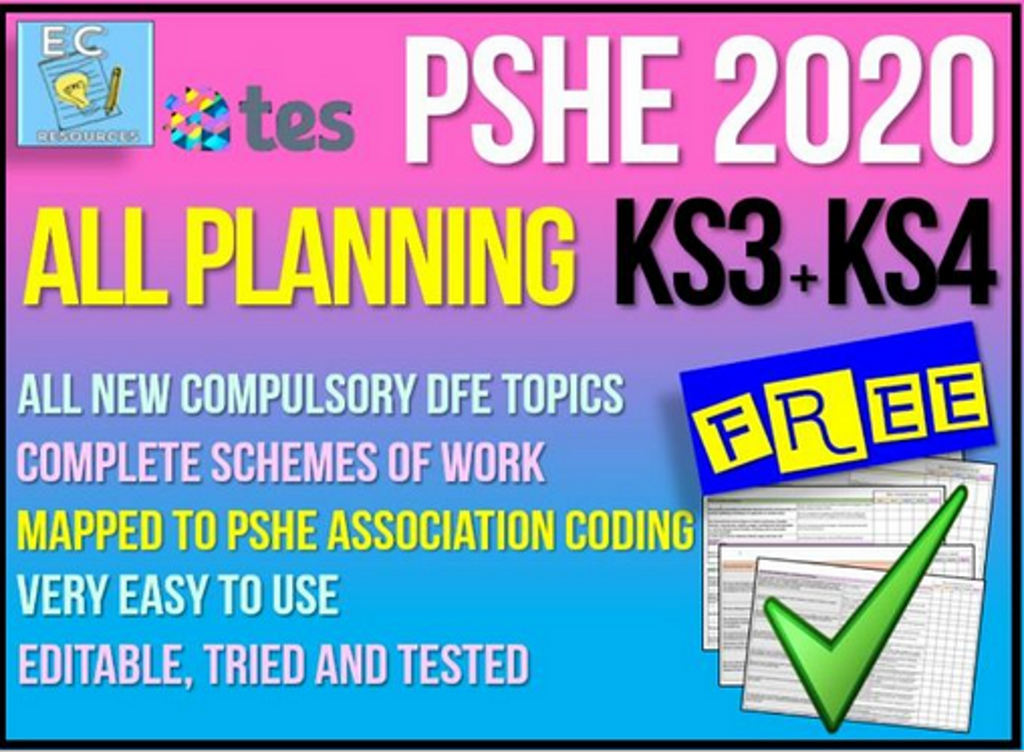 PSHE Planning for KS3 and KS4
