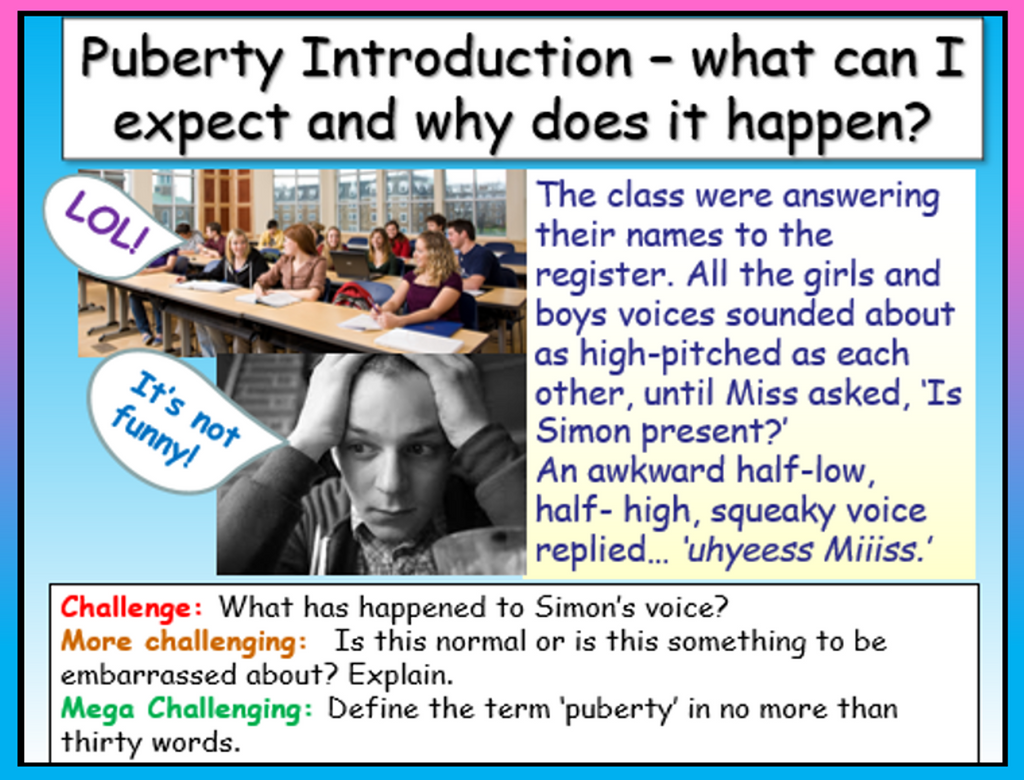 Puberty - Boys and Girls Introduction PSHE