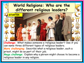 World Religions - Religious Leaders Lesson