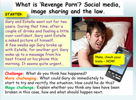 Revenge Porn PSHE Lesson (includes upskirting)