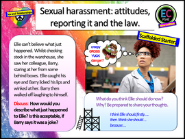 Sexual Harassment, the law, and reporting incidents PSHE lesson