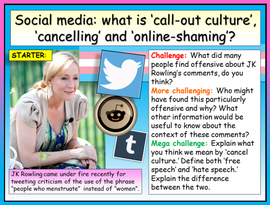 Social Media - Online Shaming and Cancel Culture