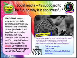 Social Media and On-line Stress PSHE Lesson