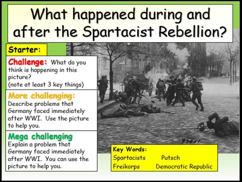 Spartacist Rebellion / Uprising AQA History