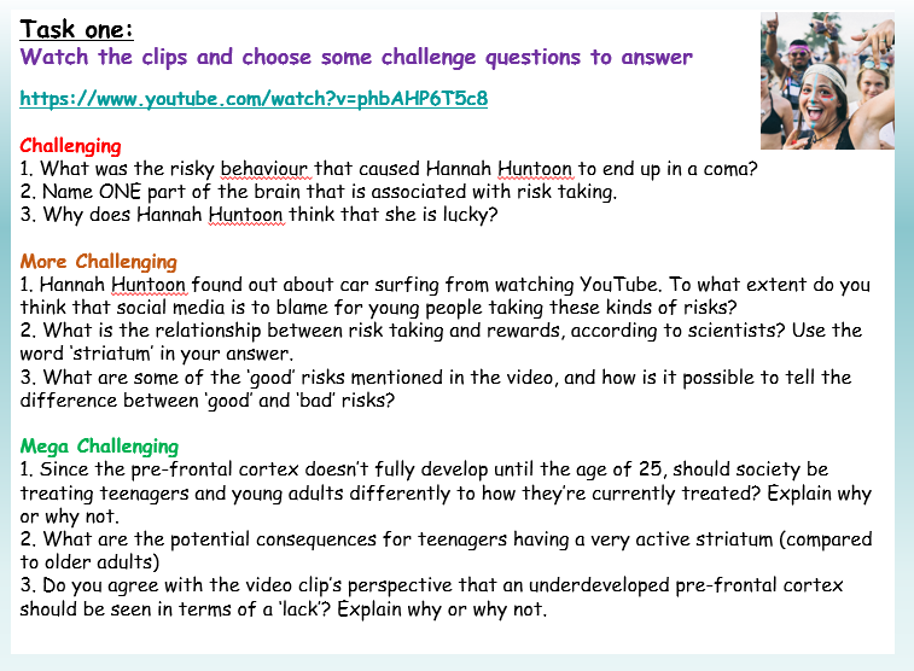 Risk Taking PSHE Lesson – EC Publishing