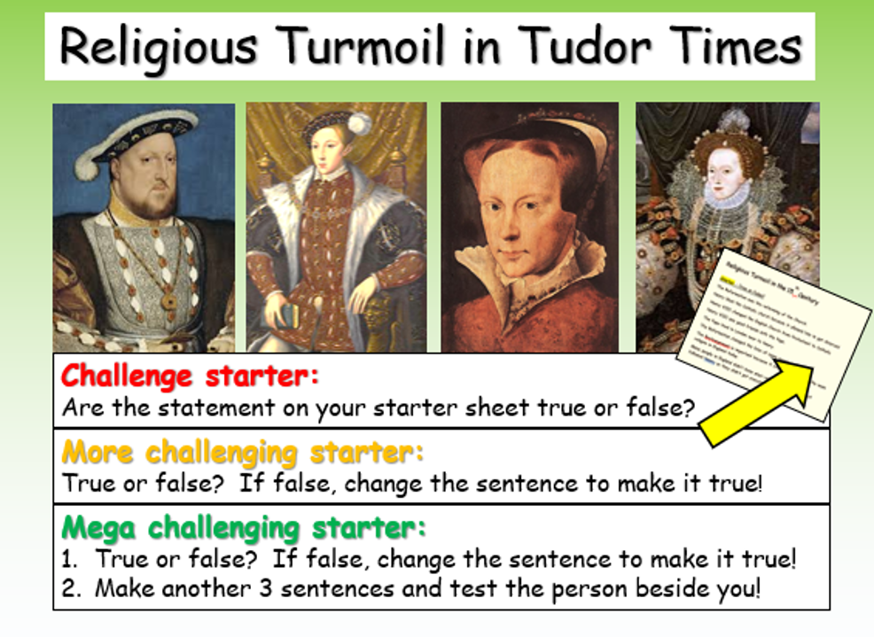 Religion and Conflict in Tudor Times