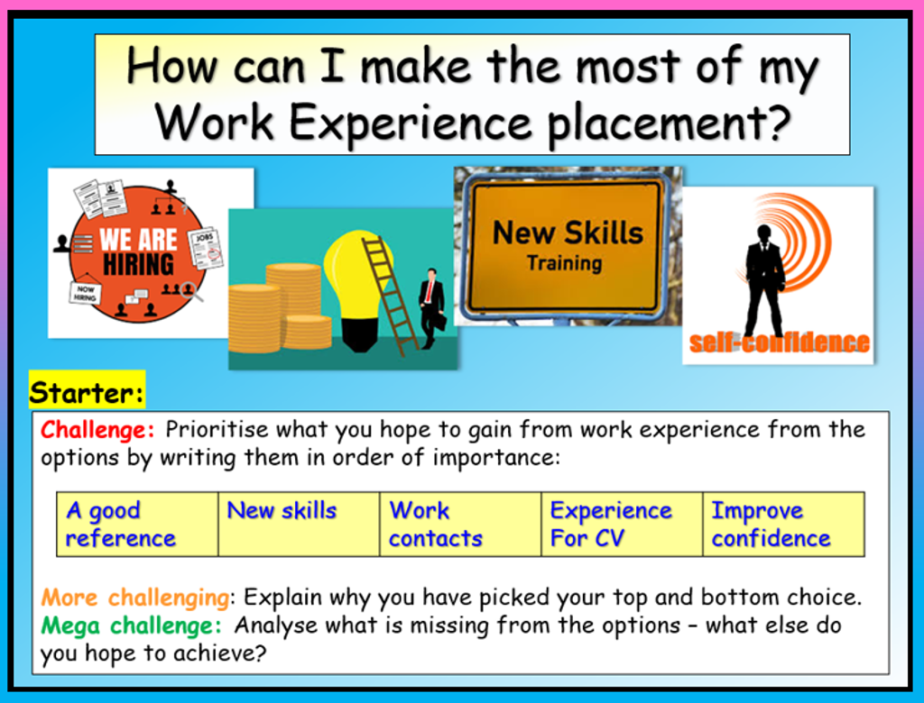 Careers - Work Experience Lesson